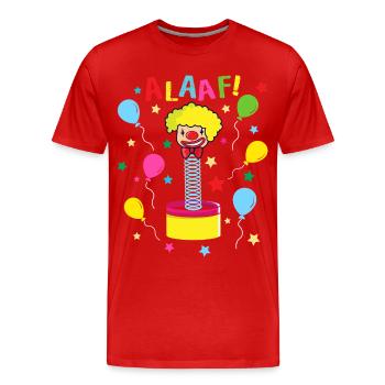 Alaaf Cologne Carnival Clown - Men's Premium Organic T-Shirt - red - Front - Damien (186cm)