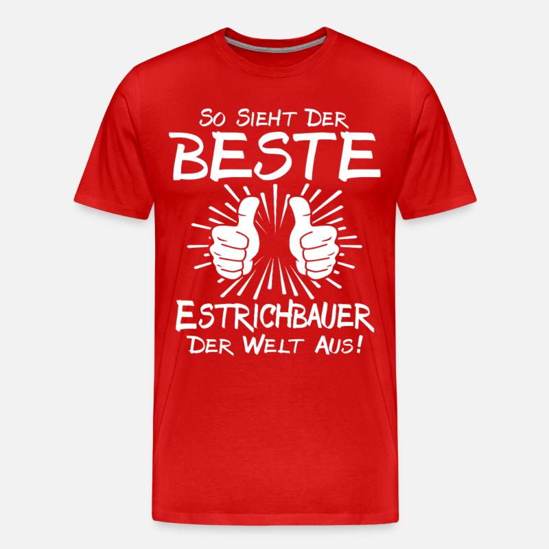 Bester Estrichbauer - Männer Premium Bio T-Shirt - Rot