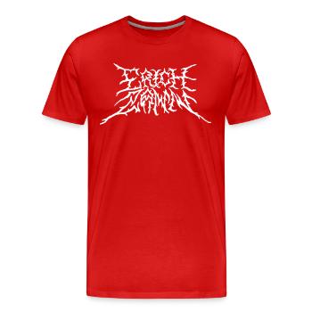 Erich_Zann - Männer Premium Bio T-Shirt - Rot - Vorne - Damien (186cm)