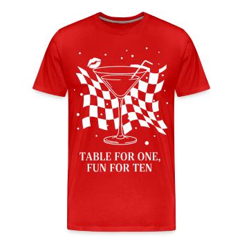 Table For One Martini Party - T-shirt bio Premium Homme - rouge - Devant - Damien (186cm)