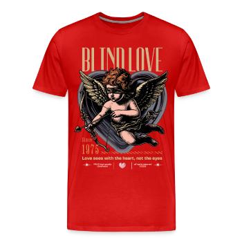 Blind Love 1975 Retro Cupid - T-shirt bio Premium Homme - rouge - Devant - Damien (186cm)