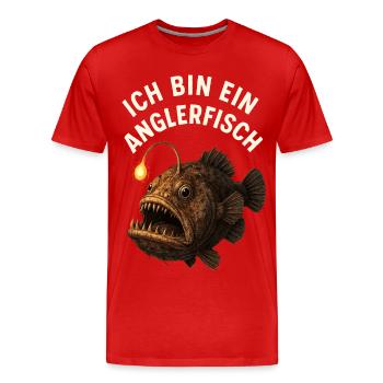 Costume de poisson-grenouille Carnaval de créatures marines de poissons - T-shirt bio Premium Homme - rouge - Devant - Damien (186cm)