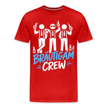 T-shirt de fête de garçon Hommes Grondement de fête de garçon - T-shirt bio Premium Homme - rouge - Devant - Damien (186cm)