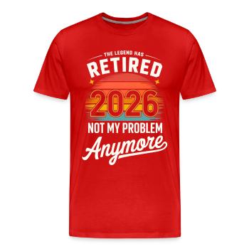 Retired 2026 Funny Retirement Graphic Women Men - T-shirt bio Premium Homme - rouge - Devant - Damien (186cm)