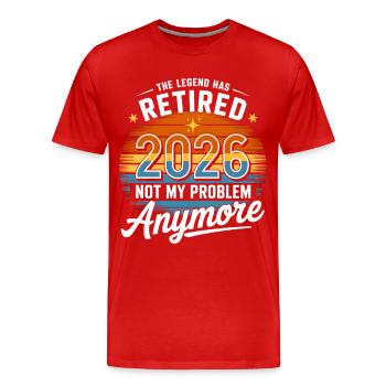 Retired 2026 Funny Retirement Graphic Women Men - Men's Premium Organic T-Shirt - red - Front - Damien (186cm)