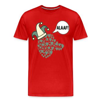 Carnival Alaaf Dogs Prince - Men's Premium Organic T-Shirt - red - Front - Damien (186cm)
