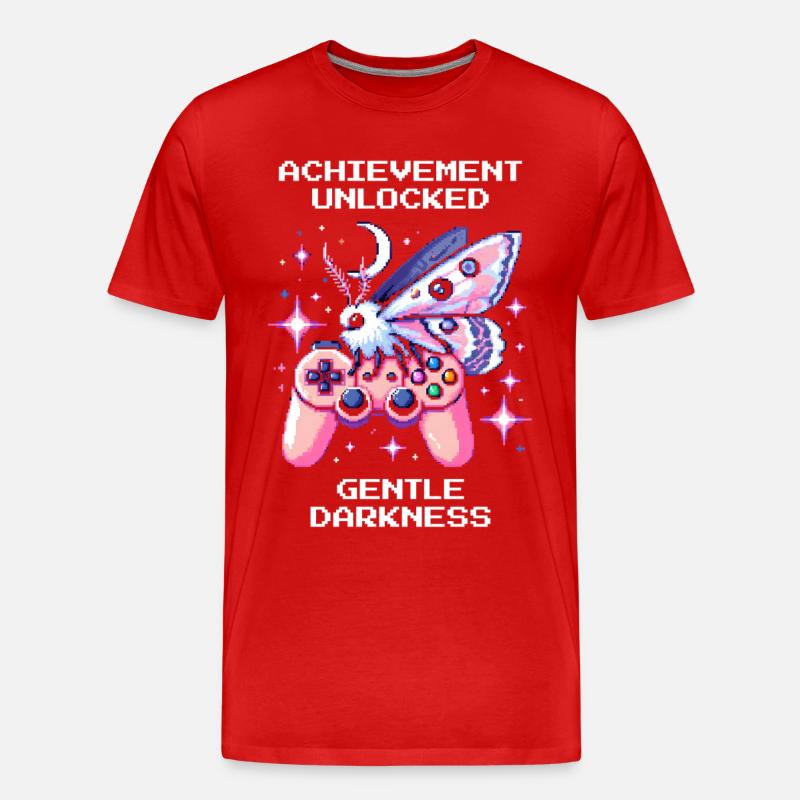 Douce obscurité déverrouillée | Goth doux - T-shirt bio Premium Homme - rouge