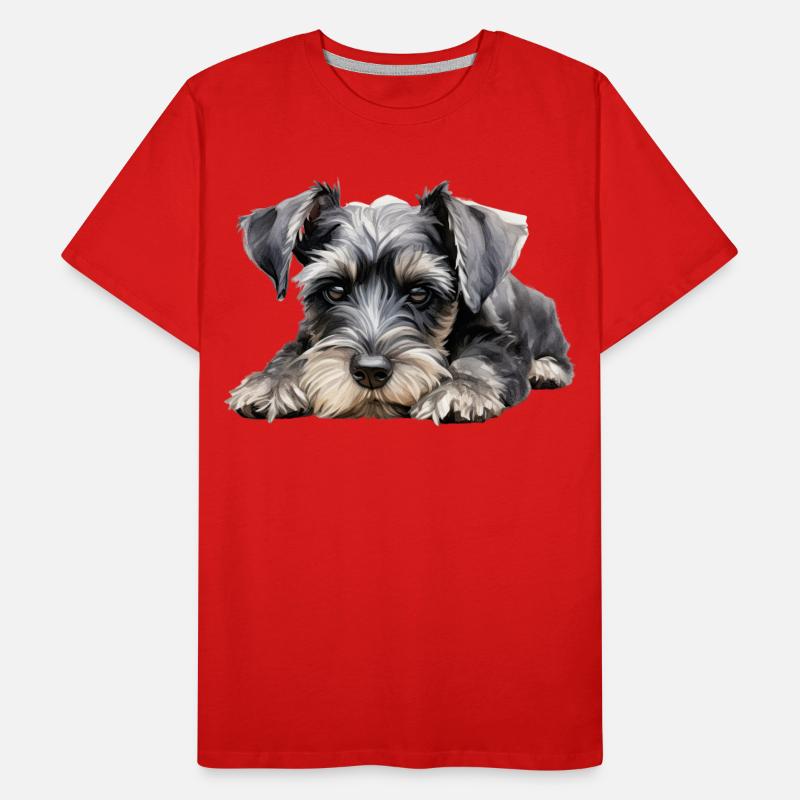 Miniature Schnauzer Männer Premium Bio T-Shirt