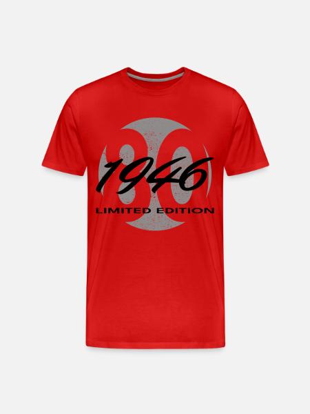 80-års fødselsdagsgave 1946 til mænd og kvinder - Herre Premium T-shirt økologisk - rød