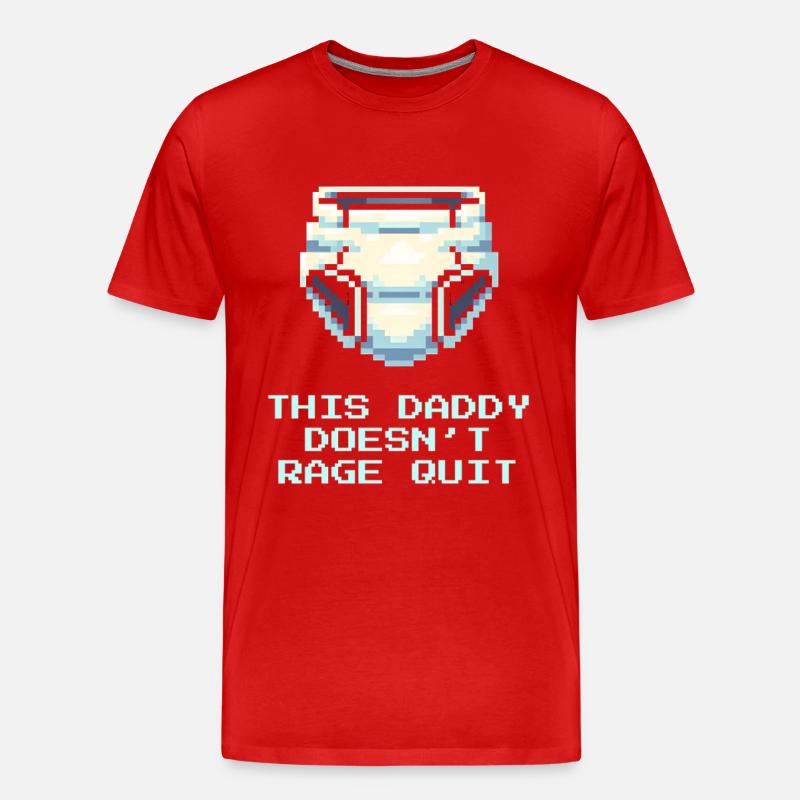 This daddy doesn't rage | Dad - Men's Premium Organic T-Shirt - red