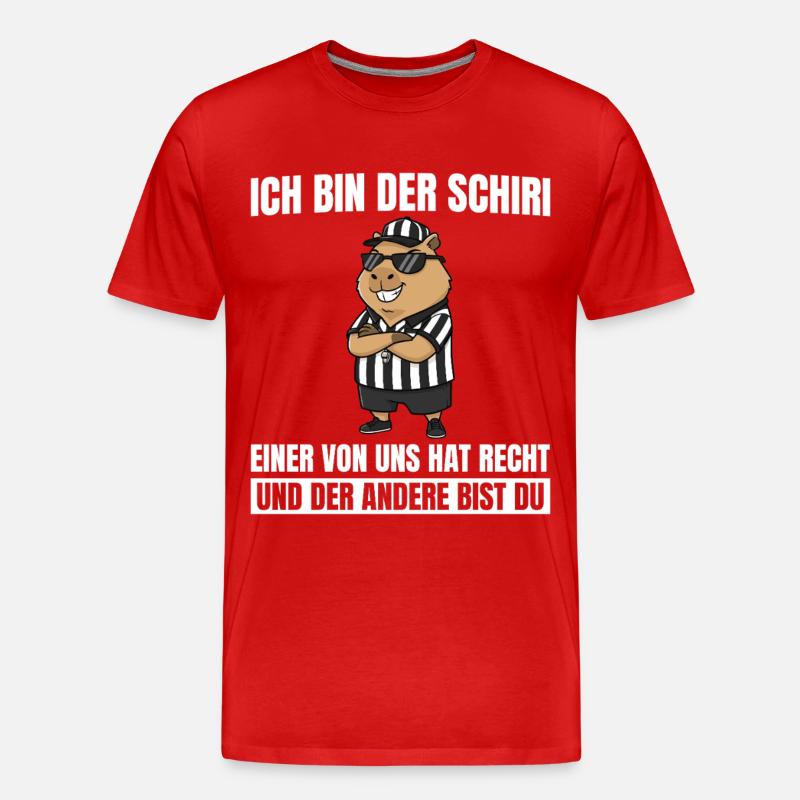 Arbitre Capybara - Arbitre impartial - T-shirt bio Premium Homme - rouge