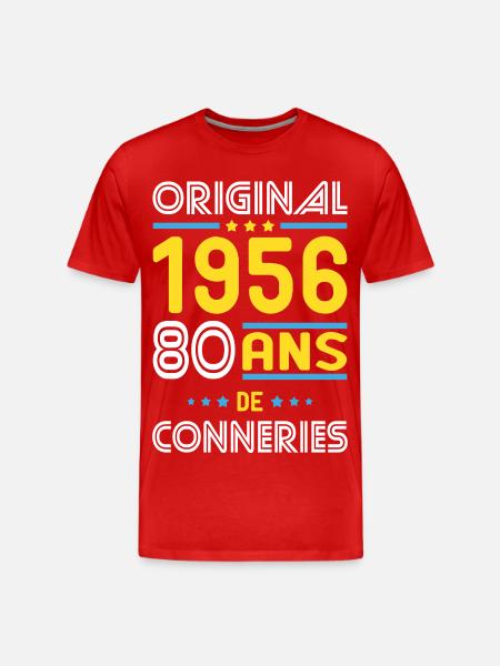 Original – 1956 – 70 years of - Men's Premium Organic T-Shirt - red