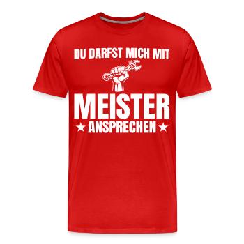 L’examen de maître artisan a réussi le grade de Technicien en mécatronique automobile Master - T-shirt bio Premium Homme - rouge - Devant - Damien (186cm)