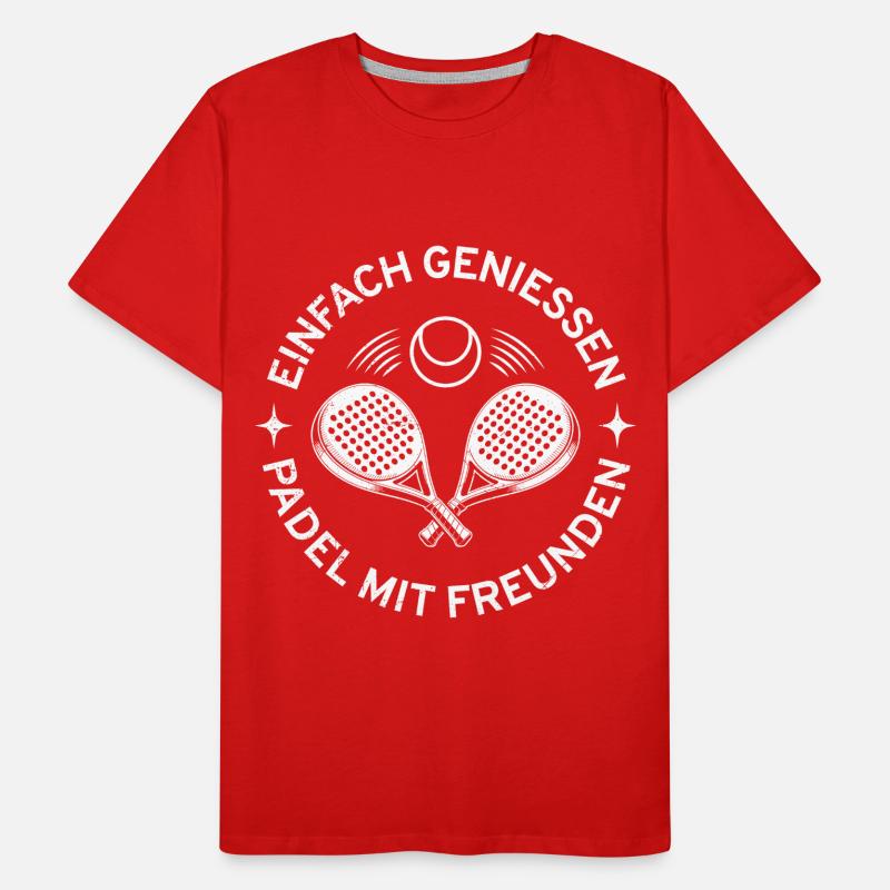 Partenaires de padel PROFITEZ SIMPLEMENT DU PADEL AVEC DES AMIS T-shirt bio Premium Homme
