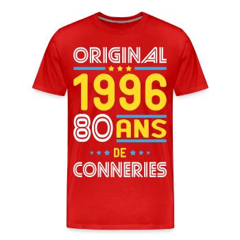 Original – 1996 – 30 years of - Men's Premium Organic T-Shirt - red - Front - Damien (186cm)