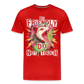 Opossum Pas Amical Mème Ironique Drôle - T-shirt bio Premium Homme - rouge - Devant - Damien (186cm)