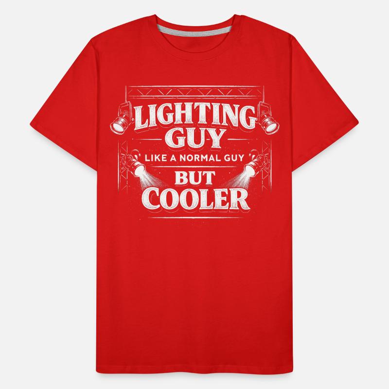 Technicien en éclairage, technicien en éclairage, homme d’éclairage T-shirt bio Premium Homme