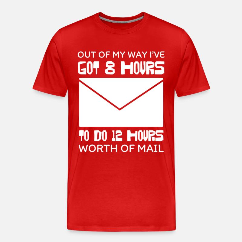 Acht Stunden E Mail Marathon - Männer Premium Bio T-Shirt - Rot