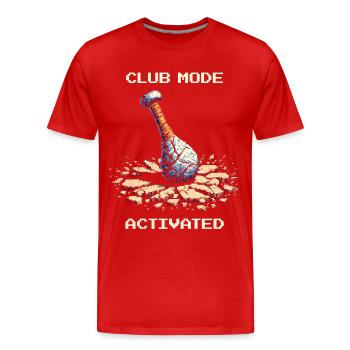 Mode Mace activé | Homme des cavernes de l’âge de pierre - T-shirt bio Premium Homme - rouge - Devant - Damien (186cm)