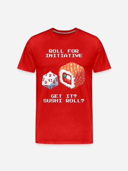 Rolling the Initiative | Sushi Roll Pun - Men's Premium Organic T-Shirt - red