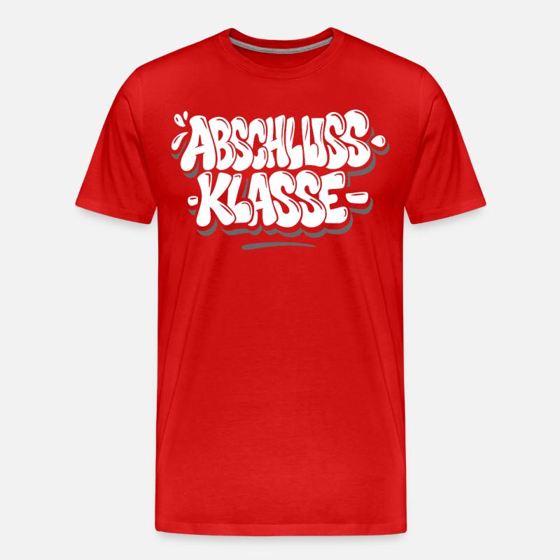 Abschlussklasse Graffiti - Männer Premium Bio T-Shirt - Rot