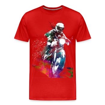 Motor Racing Sports Art #motor #sport - Men's Premium Organic T-Shirt - red - Front - Damien (186cm)