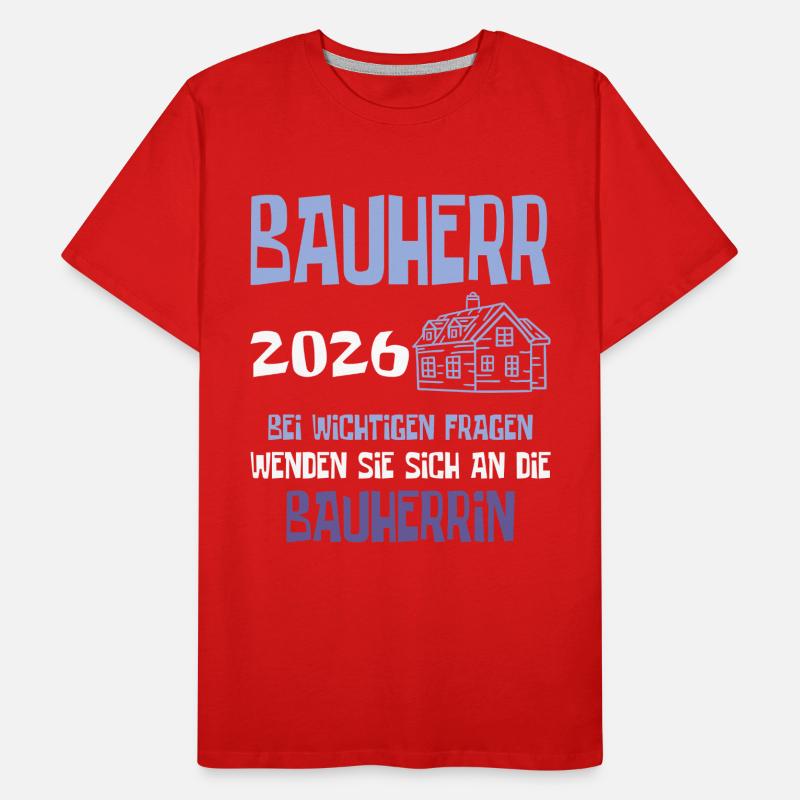 Client 2026 Construction Manager Construction Site Topping-out Ceremony Men's Premium Organic T-Shirt