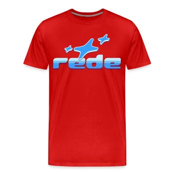 Peace in the Sky: Airplane Design - Men's Premium Organic T-Shirt - red - Front - Damien (186cm)