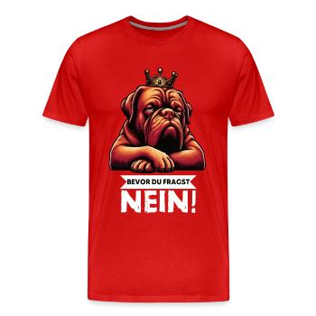 Avant que vous ne demandiez Bordeaux Grand Danois Bordeaux Bordeaux - T-shirt bio Premium Homme - rouge - Devant - Damien (186cm)