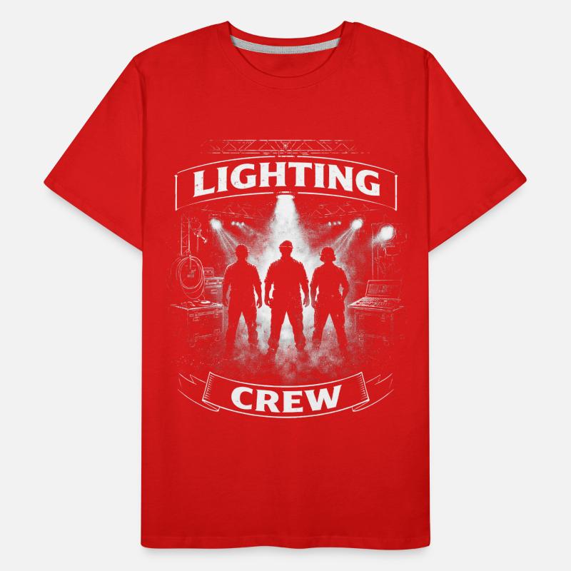Technicien en éclairage Technicien en éclairage Équipe d’éclairage T-shirt bio Premium Homme