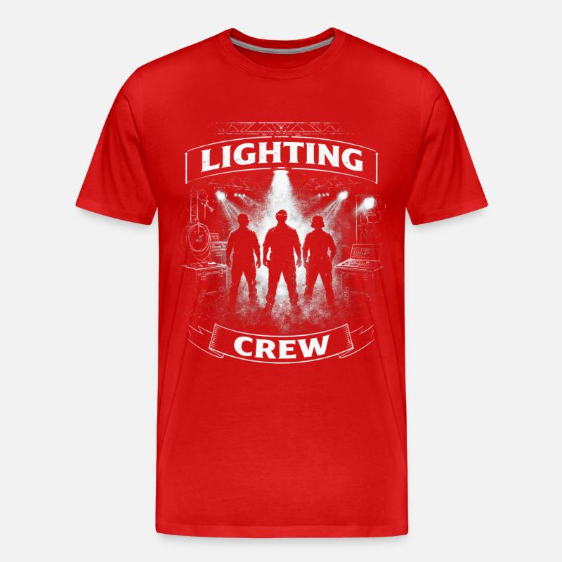 Lichttechniker Beleuchtungstechniker Lighting Crew - Männer Premium Bio T-Shirt - Rot