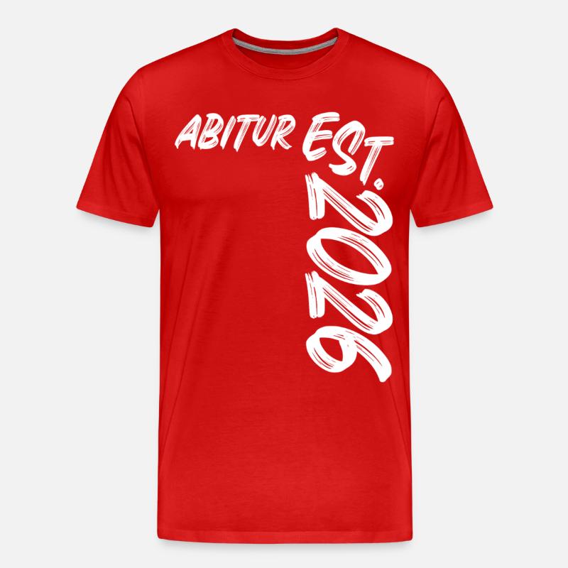 Abitur Est 2026  - Männer Premium Bio T-Shirt - Rot