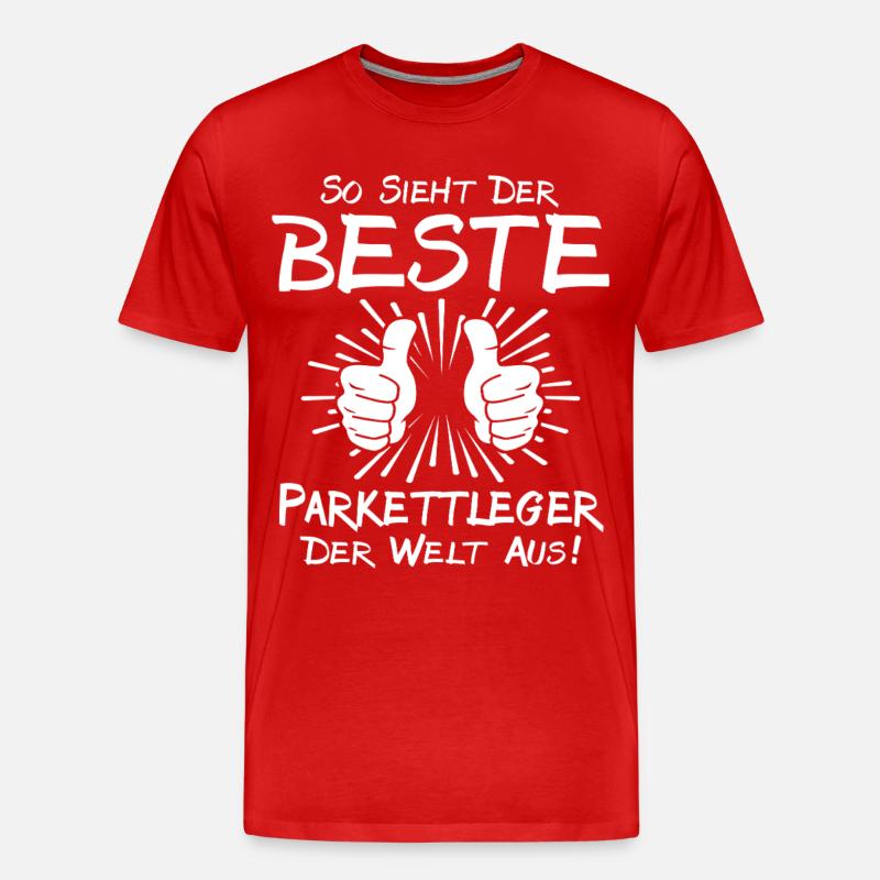 Bester Parkettleger - Männer Premium Bio T-Shirt - Rot