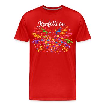 Confetti in the Heart Costume Women's Alaaf - Men's Premium Organic T-Shirt - red - Front - Damien (186cm)