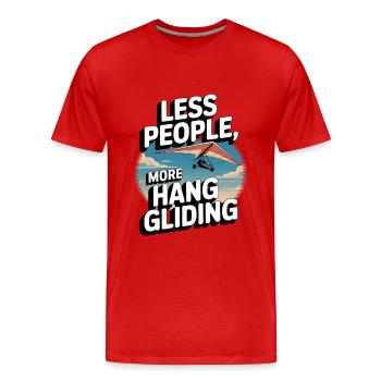 Drachenflieger Hängegleiter Luftsport Enthusiasten - Männer Premium Bio T-Shirt - Rot - Vorne - Damien (186cm)