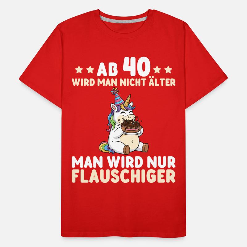 Licorne pour les 40 ans – On devient encore plus duveteux T-shirt bio Premium Homme