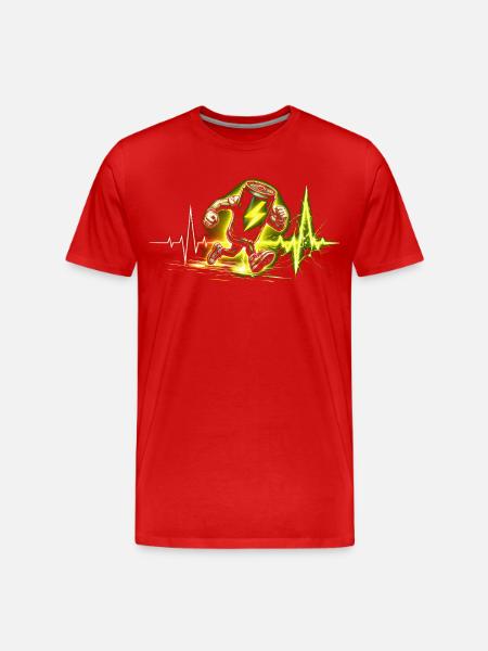 Energy Drink Koffein Taurin - Männer Premium Bio T-Shirt - Rot