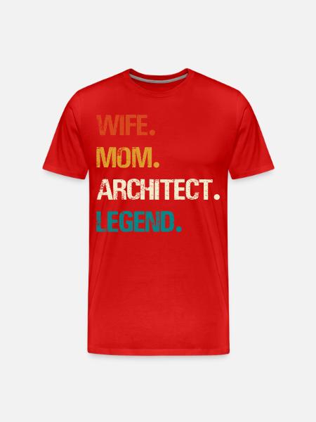 Épouse Mère Architecte Légende - T-shirt bio Premium Homme - rouge