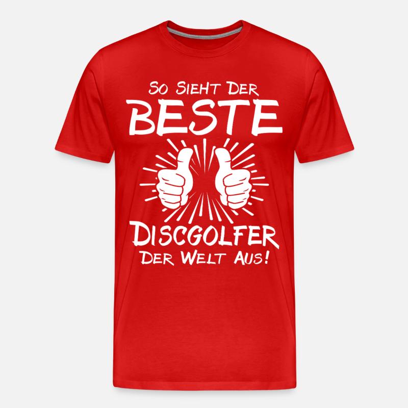 Bester Discgolfer - Männer Premium Bio T-Shirt - Rot