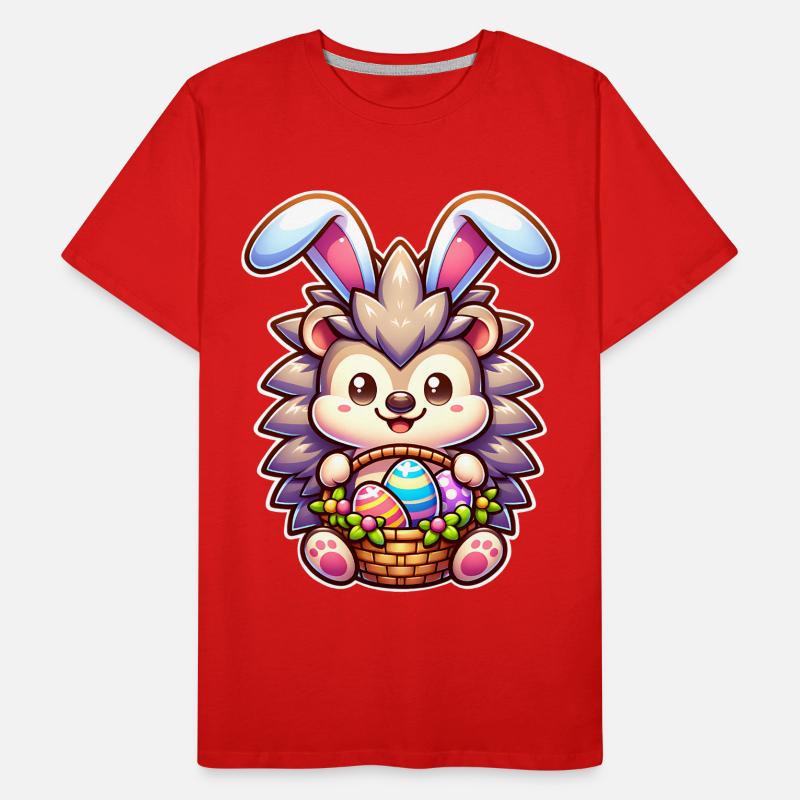 Hérisson de Pâques T-shirt bio Premium Homme