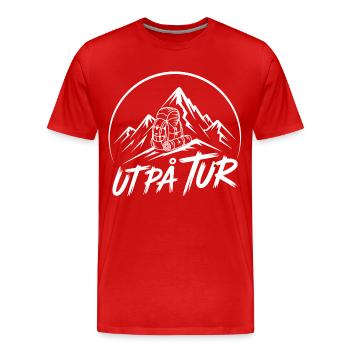 Montagnes et excursions - T-shirt bio Premium Homme - rouge - Devant - Damien (186cm)