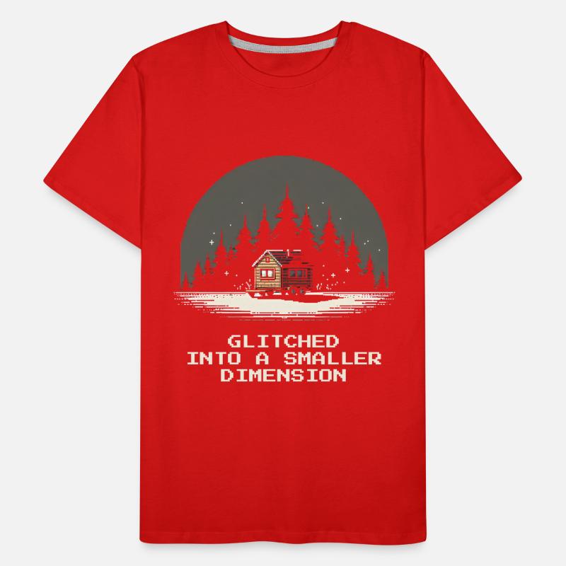 Dimension plus petite buggée | Micro-maison T-shirt bio Premium Homme