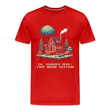 Mode bac à sable IRL | Mode de vie dans les maisons miniatures - T-shirt bio Premium Homme - rouge - Devant - Damien (186cm)