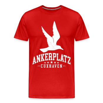 North Sea Holiday CUXHAVEN ANCHORAGE Fun - Men's Premium Organic T-Shirt - red - Front - Damien (186cm)