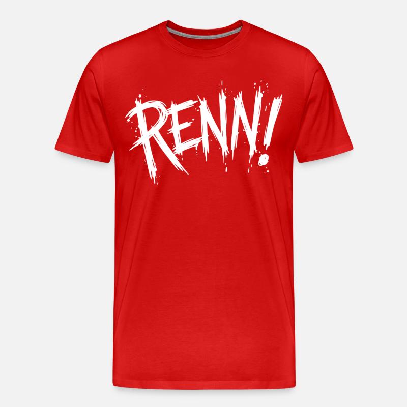 Courir! (Course, course, jogging, coureur) - T-shirt bio Premium Homme - rouge