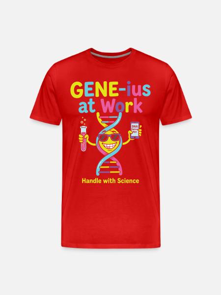 GENE ius au travail Science Humour - T-shirt bio Premium Homme - rouge