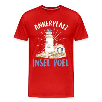 Sailors ANCHORAGE ISLAND POEL Fun - Men's Premium Organic T-Shirt - red - Front - Damien (186cm)