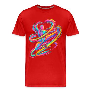 karate - Men's Premium Organic T-Shirt - red - Front - Damien (186cm)