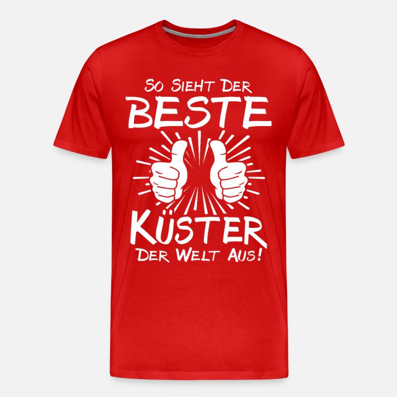 Bester Küster - Männer Premium Bio T-Shirt - Rot