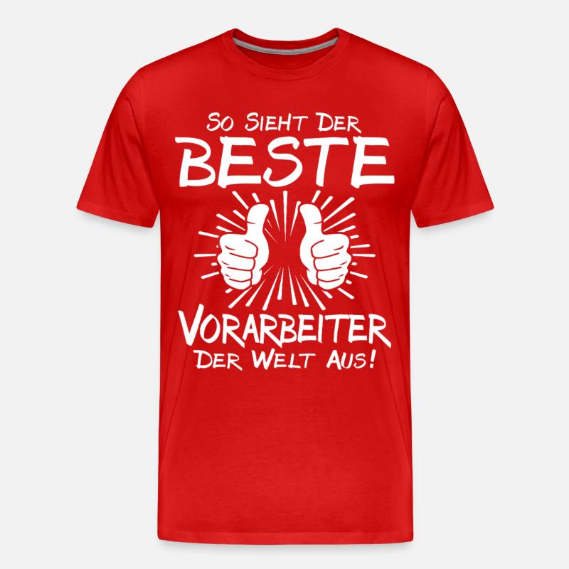 Bester Vorarbeiter - Männer Premium Bio T-Shirt - Rot
